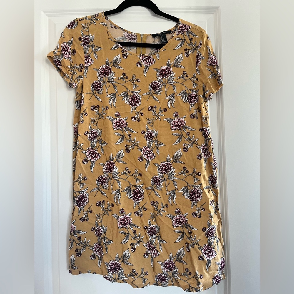 Mustard Yellow Floral Dress